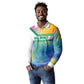 Garrett Morgan Long Sleeve Polo Shirt with Real Impact Quote, Black Inventor Portrait and Vibrant Watercolor - African Pride