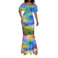 Garrett Morgan Mermaid Dress with Real Impact Quote, Black Inventor Portrait and Vibrant Watercolor - African Pride