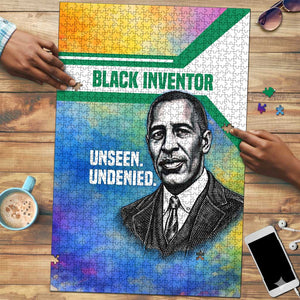 Garrett Morgan Puzzle with Real Impact Quote, Black Inventor Portrait and Vibrant Watercolor - African Pride
