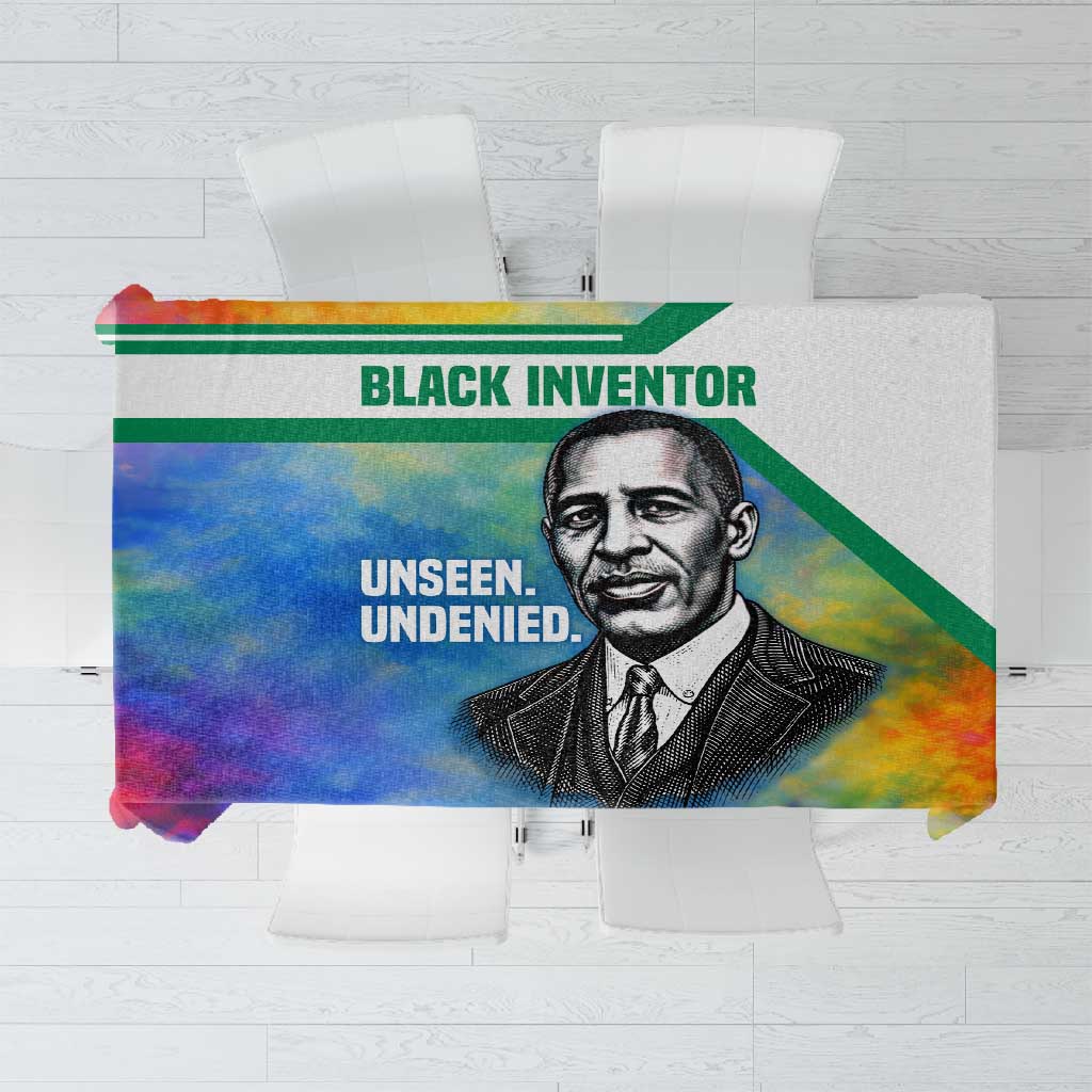 Garrett Morgan Tablecloth with Real Impact Quote, Black Inventor Portrait and Vibrant Watercolor - African Pride