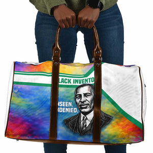 Garrett Morgan Travel Bag with Real Impact Quote, Black Inventor Portrait and Vibrant Watercolor - African Pride