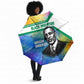 Garrett Morgan Umbrella with Real Impact Quote, Black Inventor Portrait and Vibrant Watercolor - African Pride
