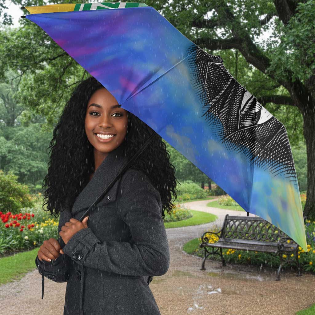 Garrett Morgan Umbrella with Real Impact Quote, Black Inventor Portrait and Vibrant Watercolor - African Pride