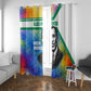 Garrett Morgan Window Curtain with Real Impact Quote, Black Inventor Portrait and Vibrant Watercolor - African Pride