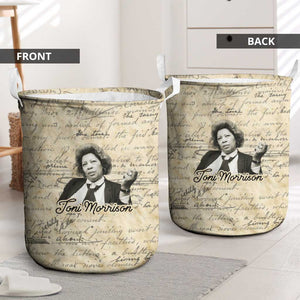 Toni Morrison Laundry Basket Handwritten Manuscript Powerful Portrait with Feather Pen Quote - African Pride