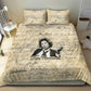 Toni Morrison Bedding Set Handwritten Manuscript Powerful Portrait with Feather Pen Quote - African Pride