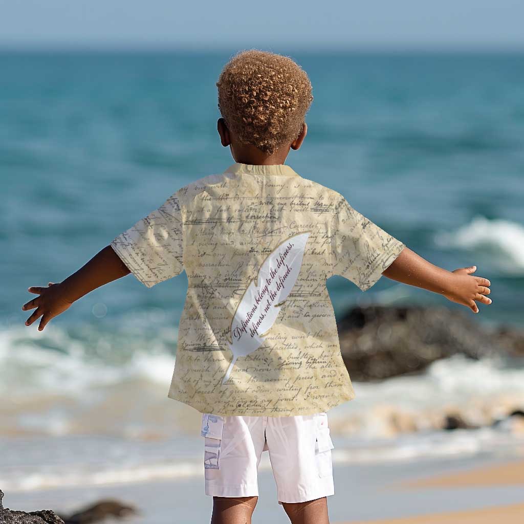 Toni Morrison Kid Hawaiian Shirt Handwritten Manuscript Powerful Portrait with Feather Pen Quote - African Pride