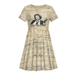 Toni Morrison Kid Short Sleeve Dress Handwritten Manuscript Powerful Portrait with Feather Pen Quote - African Pride