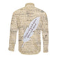 Toni Morrison Long Sleeve Button Shirt Handwritten Manuscript Powerful Portrait with Feather Pen Quote - African Pride