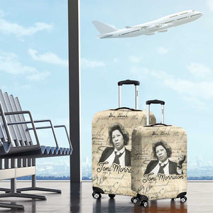 Toni Morrison Luggage Cover Handwritten Manuscript Powerful Portrait with Feather Pen Quote - African Pride