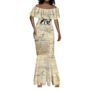 Toni Morrison Mermaid Dress Handwritten Manuscript Powerful Portrait with Feather Pen Quote - African Pride