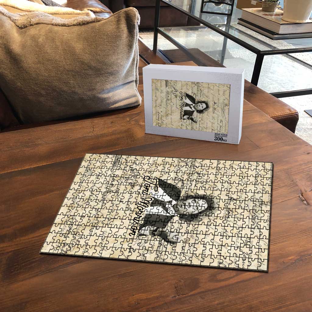 Toni Morrison Puzzle Handwritten Manuscript Powerful Portrait with Feather Pen Quote - African Pride