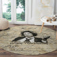 Toni Morrison Round Carpet Handwritten Manuscript Powerful Portrait with Feather Pen Quote - African Pride