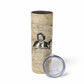 Toni Morrison Skinny Tumbler Handwritten Manuscript Powerful Portrait with Feather Pen Quote - African Pride