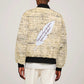 Toni Morrison Sleeve Zip Bomber Jacket Handwritten Manuscript Powerful Portrait with Feather Pen Quote - African Pride