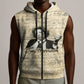 Toni Morrison Sleeveless Zip Hoodie Handwritten Manuscript Powerful Portrait with Feather Pen Quote - African Pride