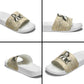 Toni Morrison Slide Sandals Handwritten Manuscript Powerful Portrait with Feather Pen Quote - African Pride