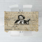 Toni Morrison Tablecloth Handwritten Manuscript Powerful Portrait with Feather Pen Quote - African Pride