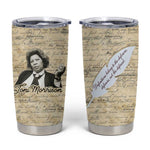 Toni Morrison Tumbler Cup Handwritten Manuscript Powerful Portrait with Feather Pen Quote - African Pride