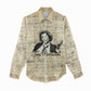 Toni Morrison Women Casual Shirt Handwritten Manuscript Powerful Portrait with Feather Pen Quote - African Pride