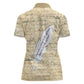 Toni Morrison Women Polo Shirt Handwritten Manuscript Powerful Portrait with Feather Pen Quote - African Pride