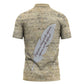 Toni Morrison Zipper Polo Shirt Handwritten Manuscript Powerful Portrait with Feather Pen Quote - African Pride