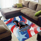 Toni Morrison Area Rug Abstract Wings Design Empowering Quote Dual Portrait Celebration of Literary Freedom - African Pride