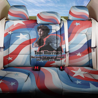 Toni Morrison Back Car Seat Cover Abstract Wings Design Empowering Quote Dual Portrait Celebration of Literary Freedom - African Pride