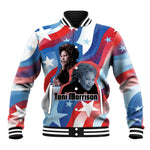 Toni Morrison Baseball Jacket Abstract Wings Design Empowering Quote Dual Portrait Celebration of Literary Freedom - African Pride