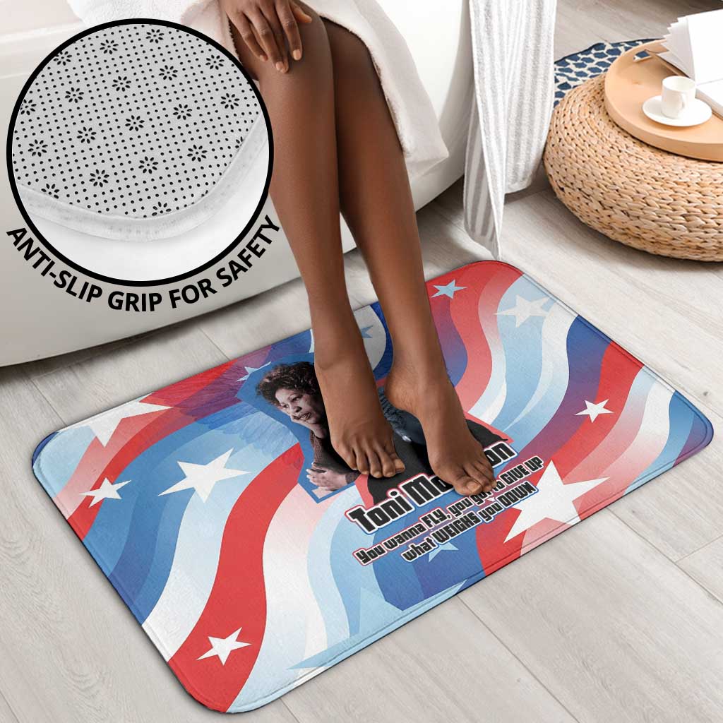 Toni Morrison Bathroom Set Abstract Wings Design Empowering Quote Dual Portrait Celebration of Literary Freedom - African Pride