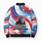 Toni Morrison Bomber Puffer Jacket Abstract Wings Design Empowering Quote Dual Portrait Celebration of Literary Freedom - African Pride