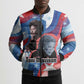 Toni Morrison Bomber Puffer Jacket Abstract Wings Design Empowering Quote Dual Portrait Celebration of Literary Freedom - African Pride