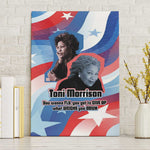 Toni Morrison Canvas Wall Art Abstract Wings Design Empowering Quote Dual Portrait Celebration of Literary Freedom - African Pride