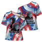 Toni Morrison Cross Shoulder Shirt Abstract Wings Design Empowering Quote Dual Portrait Celebration of Literary Freedom - African Pride