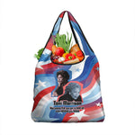 Toni Morrison Grocery Bag Abstract Wings Design Empowering Quote Dual Portrait Celebration of Literary Freedom - African Pride