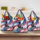 Toni Morrison Grocery Bag Abstract Wings Design Empowering Quote Dual Portrait Celebration of Literary Freedom - African Pride