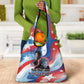 Toni Morrison Grocery Bag Abstract Wings Design Empowering Quote Dual Portrait Celebration of Literary Freedom - African Pride