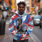Toni Morrison Hoodie Abstract Wings Design Empowering Quote Dual Portrait Celebration of Literary Freedom - African Pride