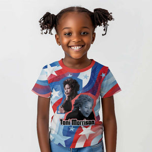 Toni Morrison Kid T shirt Abstract Wings Design Empowering Quote Dual Portrait Celebration of Literary Freedom - African Pride