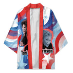 Toni Morrison Kimono Abstract Wings Design Empowering Quote Dual Portrait Celebration of Literary Freedom - African Pride