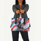 Toni Morrison Leather Bag Abstract Wings Design Empowering Quote Dual Portrait Celebration of Literary Freedom - African Pride
