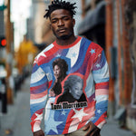 Toni Morrison Long Sleeve Shirt Abstract Wings Design Empowering Quote Dual Portrait Celebration of Literary Freedom - African Pride