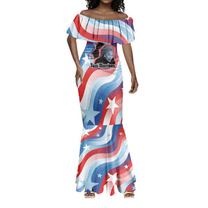 Toni Morrison Mermaid Dress Abstract Wings Design Empowering Quote Dual Portrait Celebration of Literary Freedom - African Pride