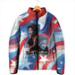 Toni Morrison Padded Jacket Abstract Wings Design Empowering Quote Dual Portrait Celebration of Literary Freedom - African Pride