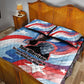 Toni Morrison Quilt Bed Set Abstract Wings Design Empowering Quote Dual Portrait Celebration of Literary Freedom - African Pride