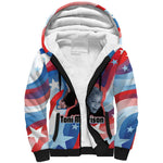 Toni Morrison Sherpa Hoodie Abstract Wings Design Empowering Quote Dual Portrait Celebration of Literary Freedom - African Pride