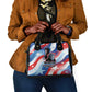 Toni Morrison Shoulder Handbag Abstract Wings Design Empowering Quote Dual Portrait Celebration of Literary Freedom - African Pride