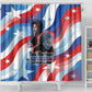 Toni Morrison Shower Curtain Abstract Wings Design Empowering Quote Dual Portrait Celebration of Literary Freedom - African Pride