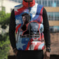 Toni Morrison Sleeveless Puffer Jacket Abstract Wings Design Empowering Quote Dual Portrait Celebration of Literary Freedom - African Pride