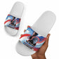 Toni Morrison Slide Sandals Abstract Wings Design Empowering Quote Dual Portrait Celebration of Literary Freedom - African Pride